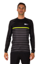 RUNNING T-SHIRT LONG SLEEVES MAN MARINIERE BLACK