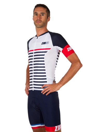CYCLING JERSEY MAN MARINIERE NAVY