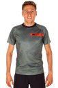 RUNNING T-SHIRT MAN ORANGE TREKKING GREEN